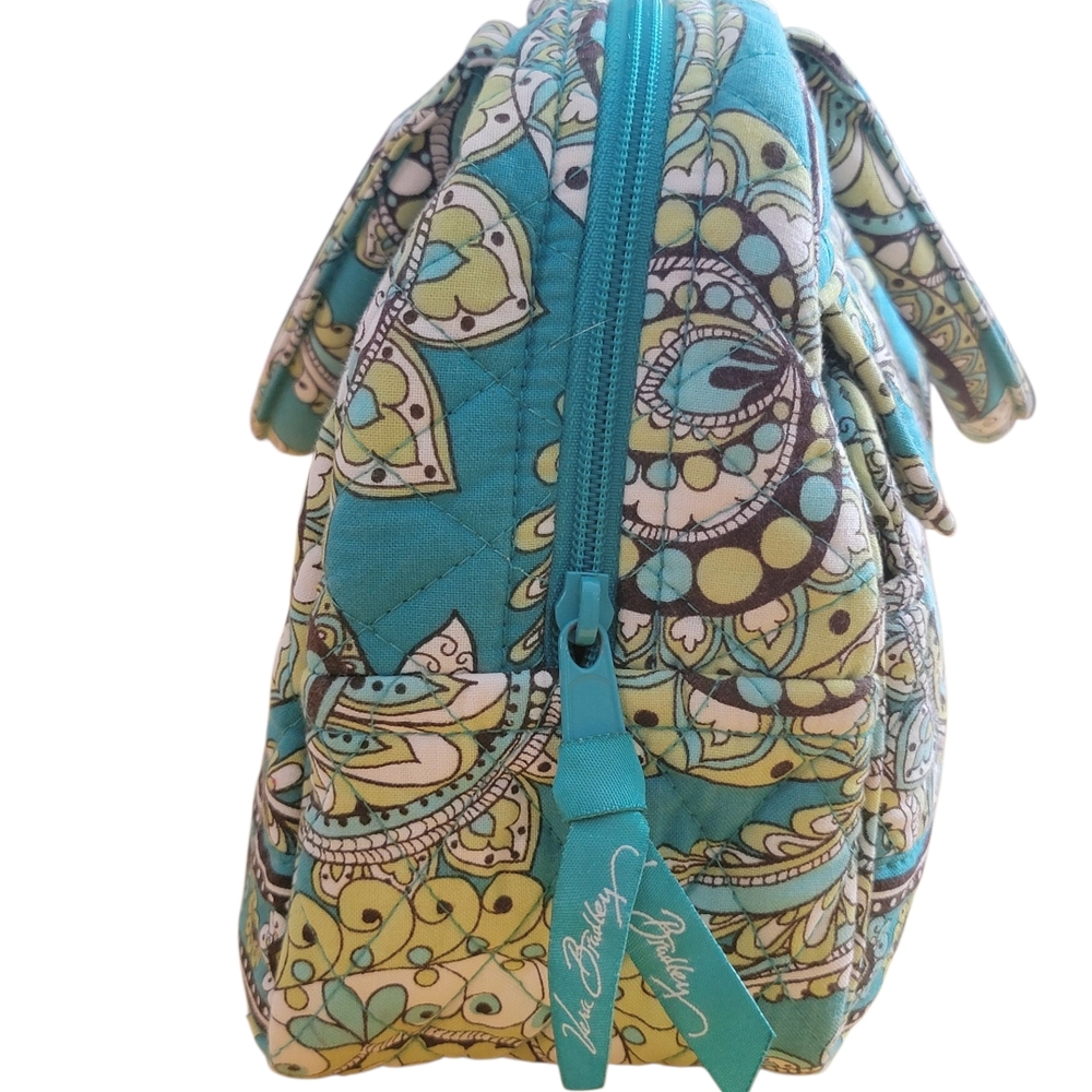 VERA BRADLEY Lola Small Bowler Satchel in Peacock Green Floral & Paisley - Picture 3 of 12